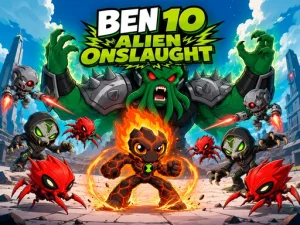 Ben 10 Alien Onslaught - Free Online Arcade Survival Game