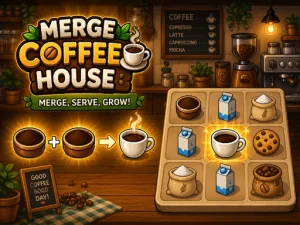 Coffee Merge House - Play Cozy Browser Puzzle Game