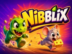 Nibblix - Play Free Dinosaur Mouse Chase Browser Game